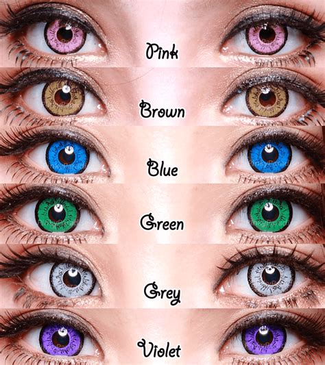 colored contact lenses for women.